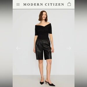 Modern Citizen Liat Vegan leather Bermuda short